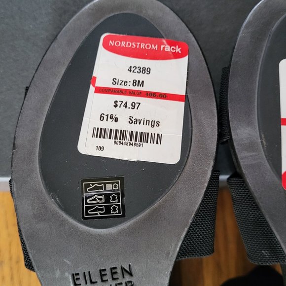 Eileen Fisher Joy Knotted Mesh Block Heel Sandals - 8 - NWT - Picture 8 of 8